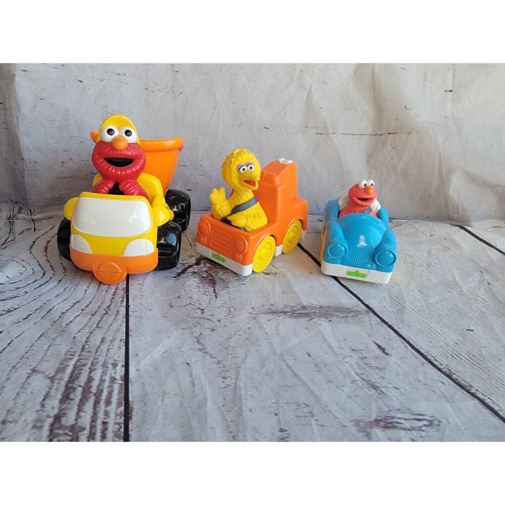 Sesame Street Big Bird Tow Truck Elmo Car Elmo Dump Truck 2001